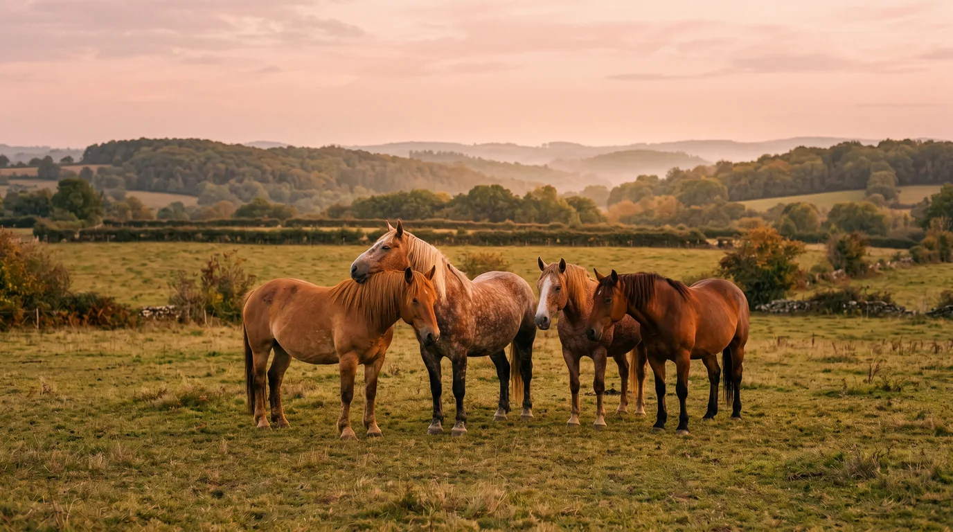 Les chevaux du Association Equiloisirs en liberté, Dordogne